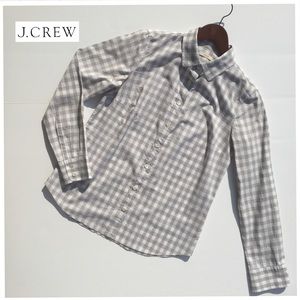 J. Crew Grey Checked Button Down Shirt Size S